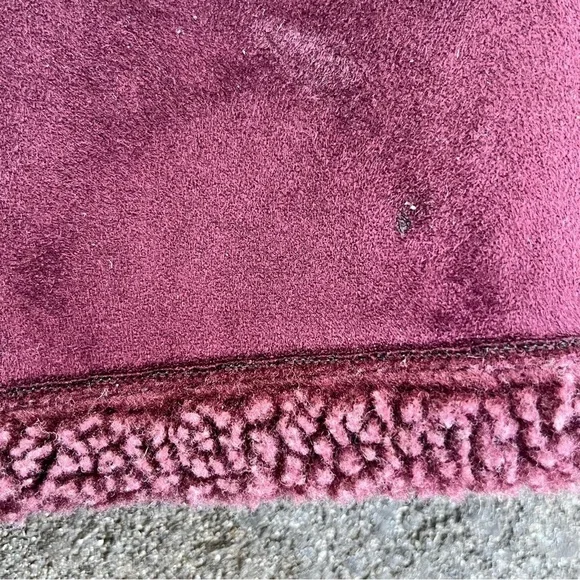 L.L. Bean Jacket dark purple burgundy fleece lined hooded size xl - Picture 4 of 5